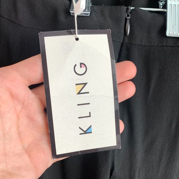 NWT Kling Black Halter Open Back Jumpsuit - Picture 3 of 8